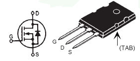 IXTK22N100L, N-канальный силовой MOSFET-транзистор с режимом обогащения, область безопасной работы прямого смещения (FBSOA)